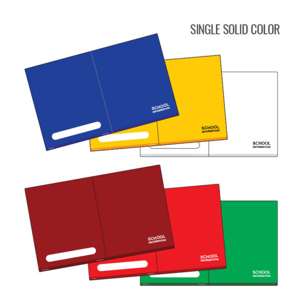 Single Folder Color Single Solid Color, Poly 2-Pocket Folder, SF00S – Pilgrim Trade